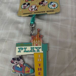 Disney Play in the Park Ornament - Yellow and Teal